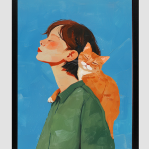 EverythingBoho Cat & Me Wall Art (Black)