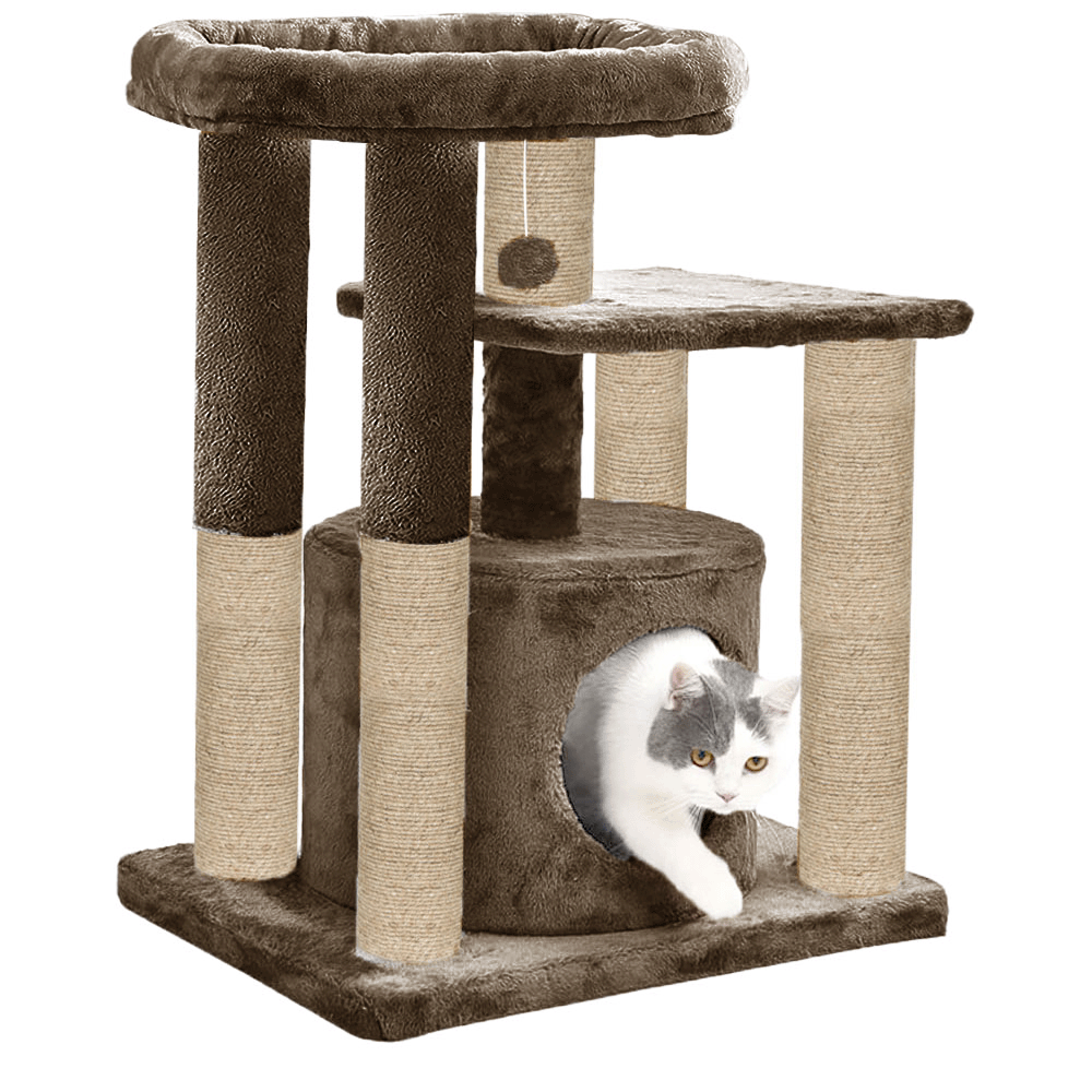Furrlovers Cat Tree with Condo, Top Perch & Jute Rope Scratching Posts image 8