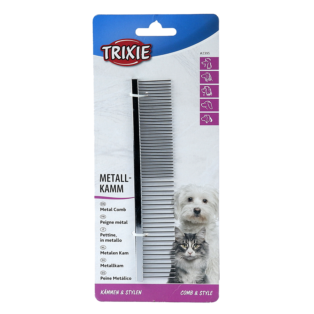 Trixie Comb Medium/Coarse Metal for Dogs (16cm) image 3