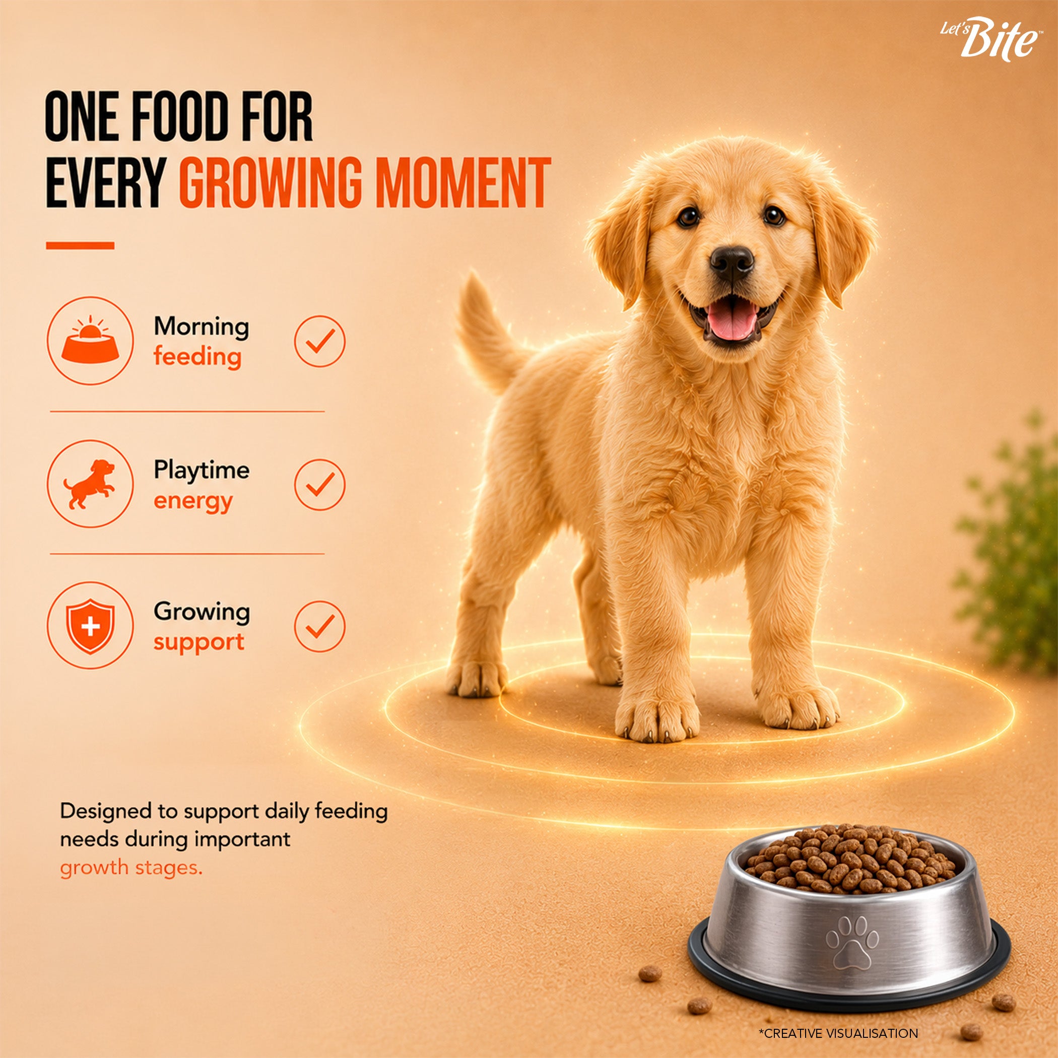 Let's Bite Active Puppy Chicken Dog Dry Food image 9