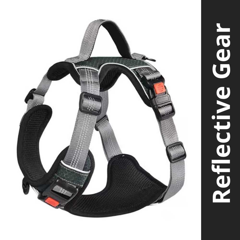 Pet Vogue No Pull Reflective Harness for Dogs (Black)