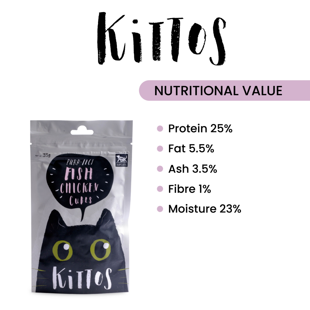 Kittos Purr fect Fish Chicken Cubes Cat Treats image 4