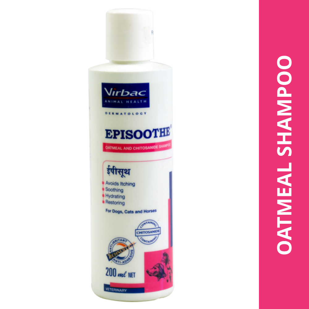 Virbac Episoothe Oatmeal Shampoo for Dogs & Cats (200ml) image 1