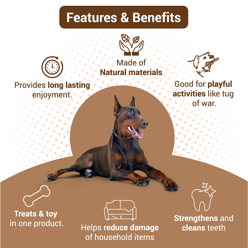 Bowlers Chewrope Marionette Rope Chew Functional Dog Treat Toy image 5