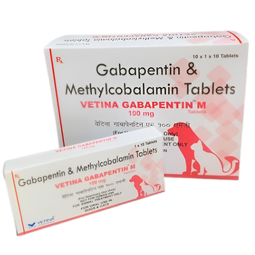 Vetina Gabapentin M 100mg Tablets (Gabapentin & Methylcobalamin) for Dogs and Cats