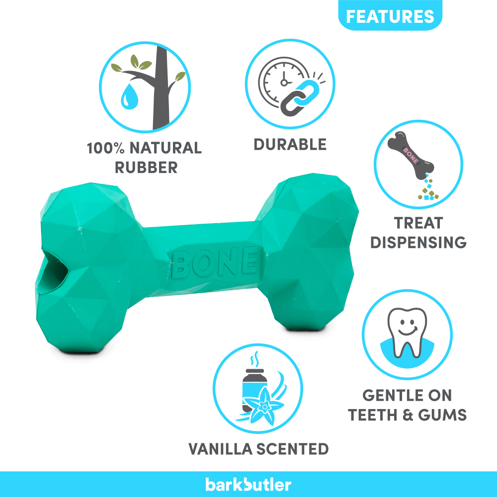 Barkbutler Chu the bone Treat Dispensing Toy for Dogs (Green) image 4