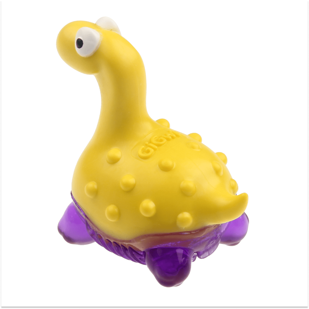 GiGwi Suppa Puppa Dino Toy for Dogs (Yellow & Purple) image 4