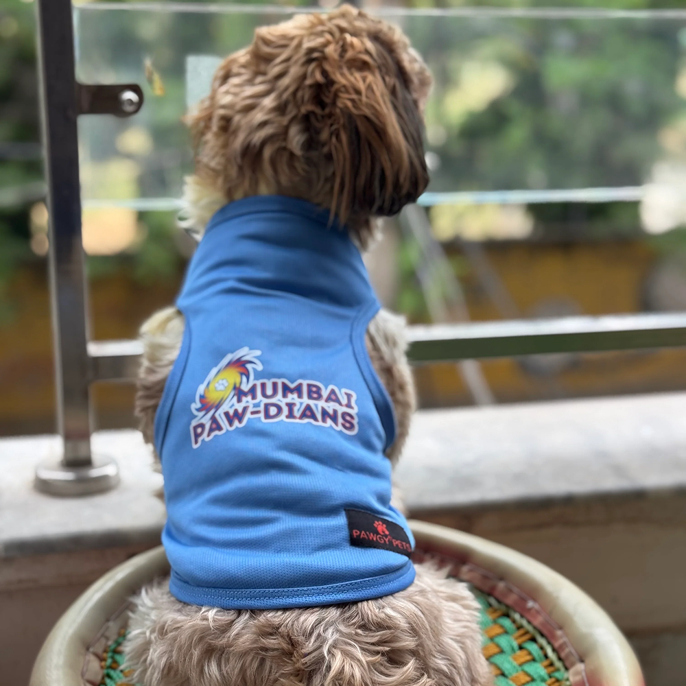 Mumbai Pawdians ipl Jersey for Dogs and Cats | Indian Pet League image 2