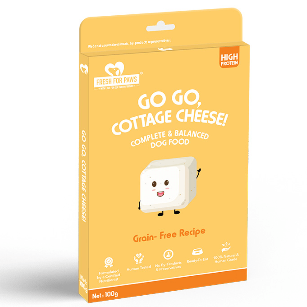 Healing Leaf Hemp Hearts for Pets and Fresh For Paws Go Go Cottage Cheese Dog Wet Food Combo image 3