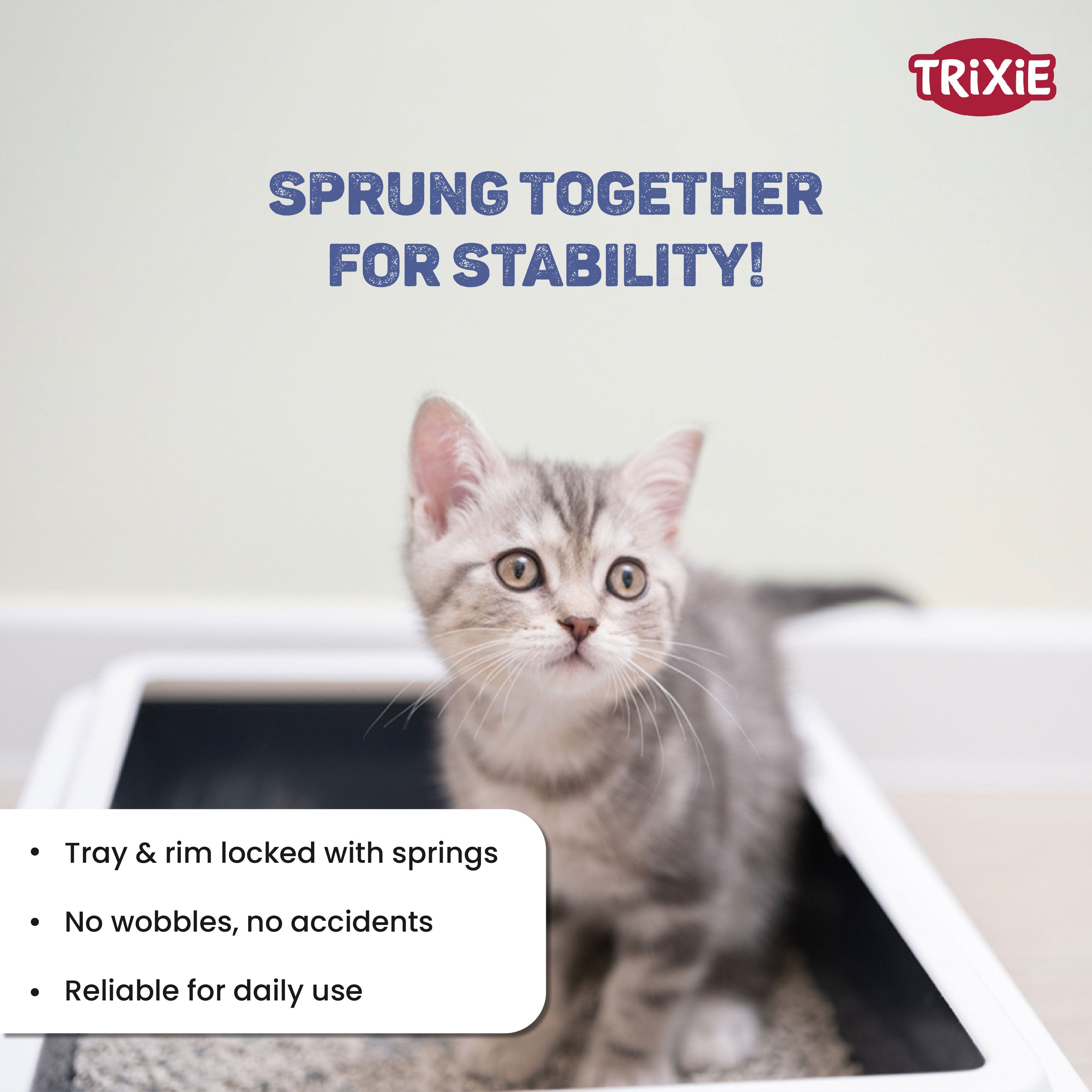 Trixie Delio Litter Tray with Rim for Cats (Grey/White) image 6
