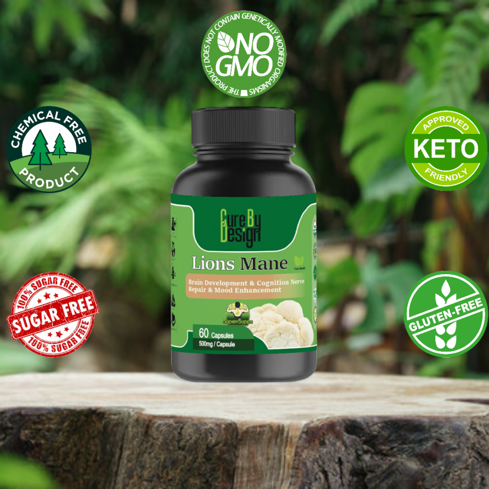 Cure By Design Lion Mane Mushroom Capsules for Dogs and Cats image 3