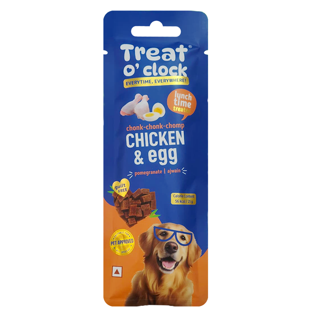 Natural Remedies Treat O'Clock Chicken and Egg Treats for Dogs