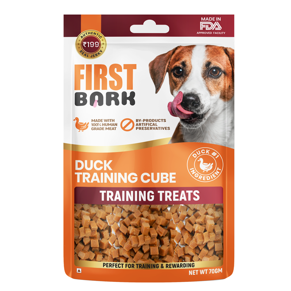 First Bark Duck Training Cubes Jerky Dog Treat