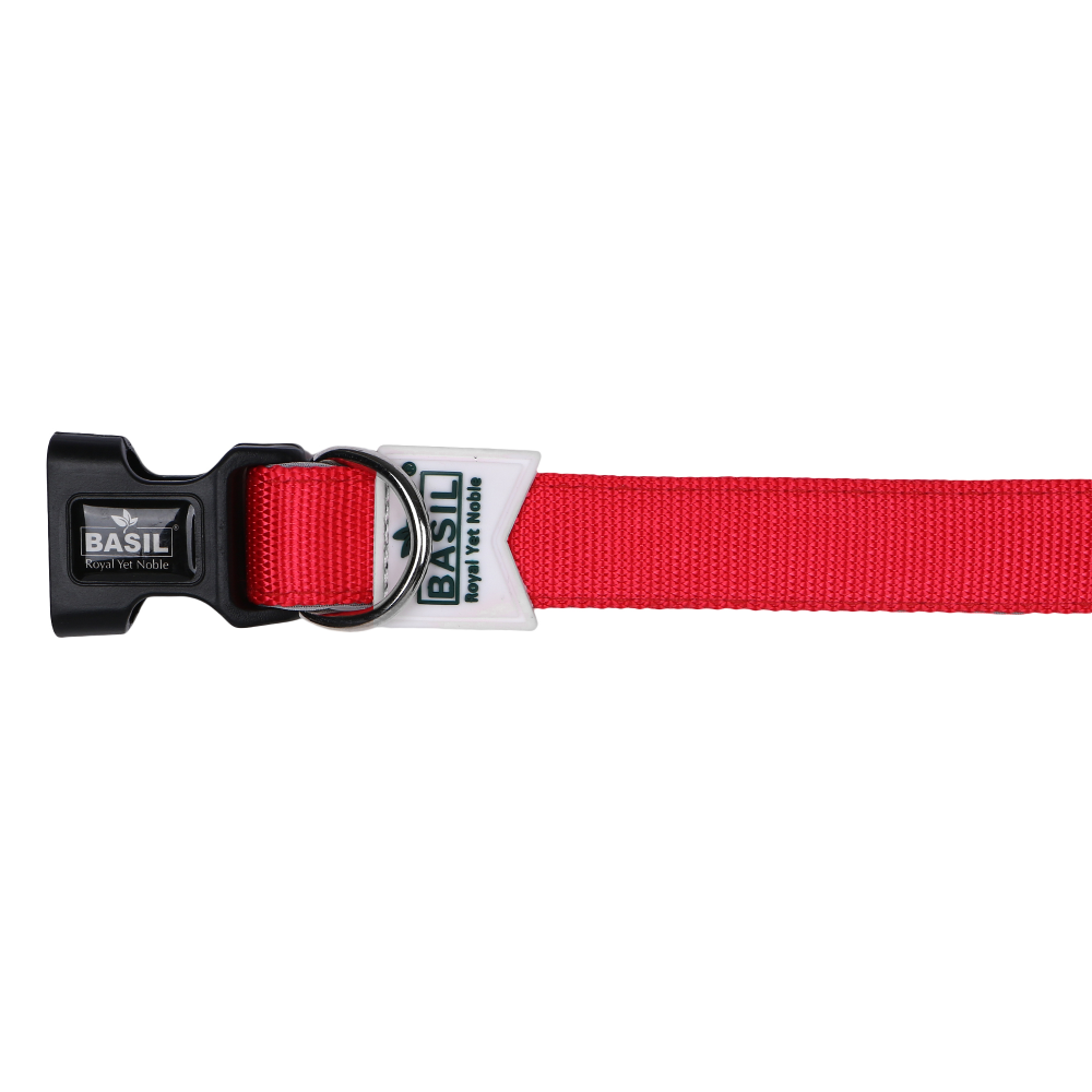 Basil Nylon Padded Collar for Dogs (Red) image 7