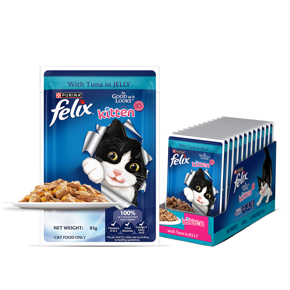 Purina Felix with Tuna in Jelly Complete and Balanced Kitten Wet Food image 9