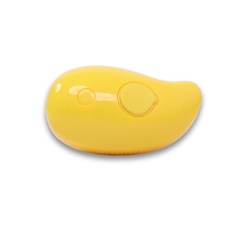 Skatrs Mango Shape Spray Massage Brush for Dogs and Cats (Yellow)