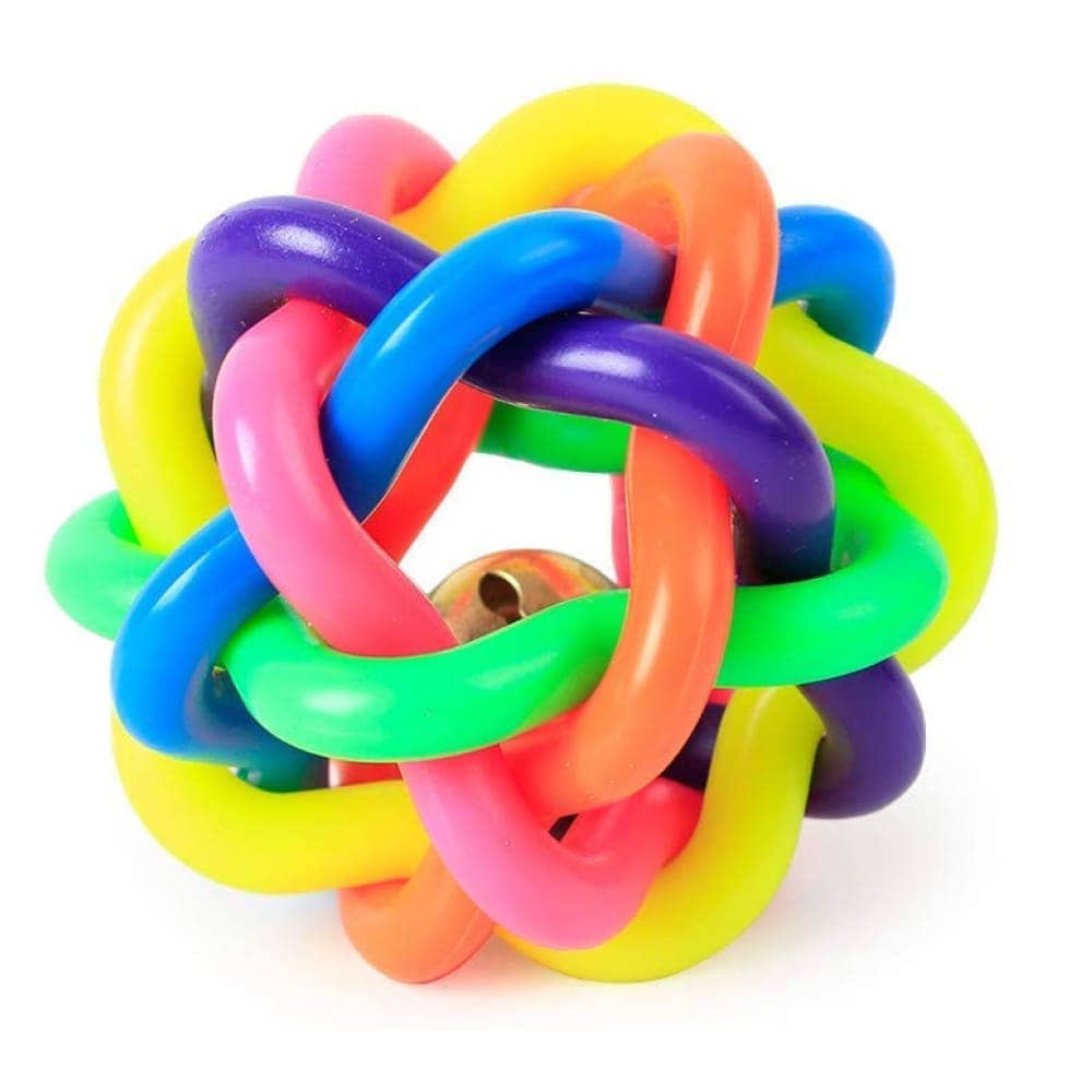 Pet Vogue Bouncy Rubber Ball for Dogs and Cats | For Medium Chewers (Multicolour)