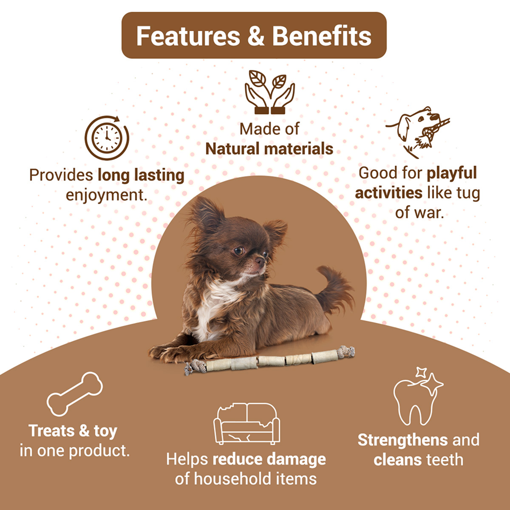 Bowlers Chewrope Caterpillar Functional Dog Treat Toy image 4