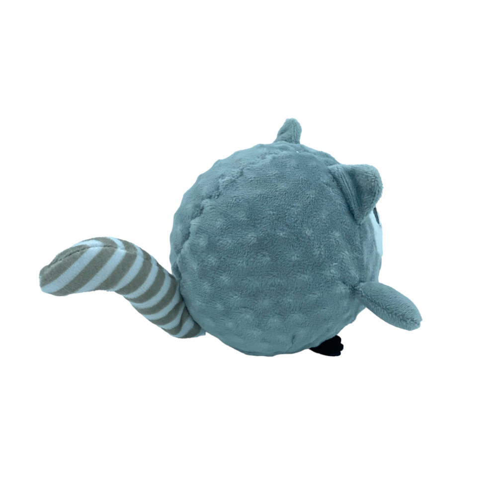 Talking Dog Club Raccoon Happy Bouncer Plush Ball Toy for Dogs (Grey) image 4