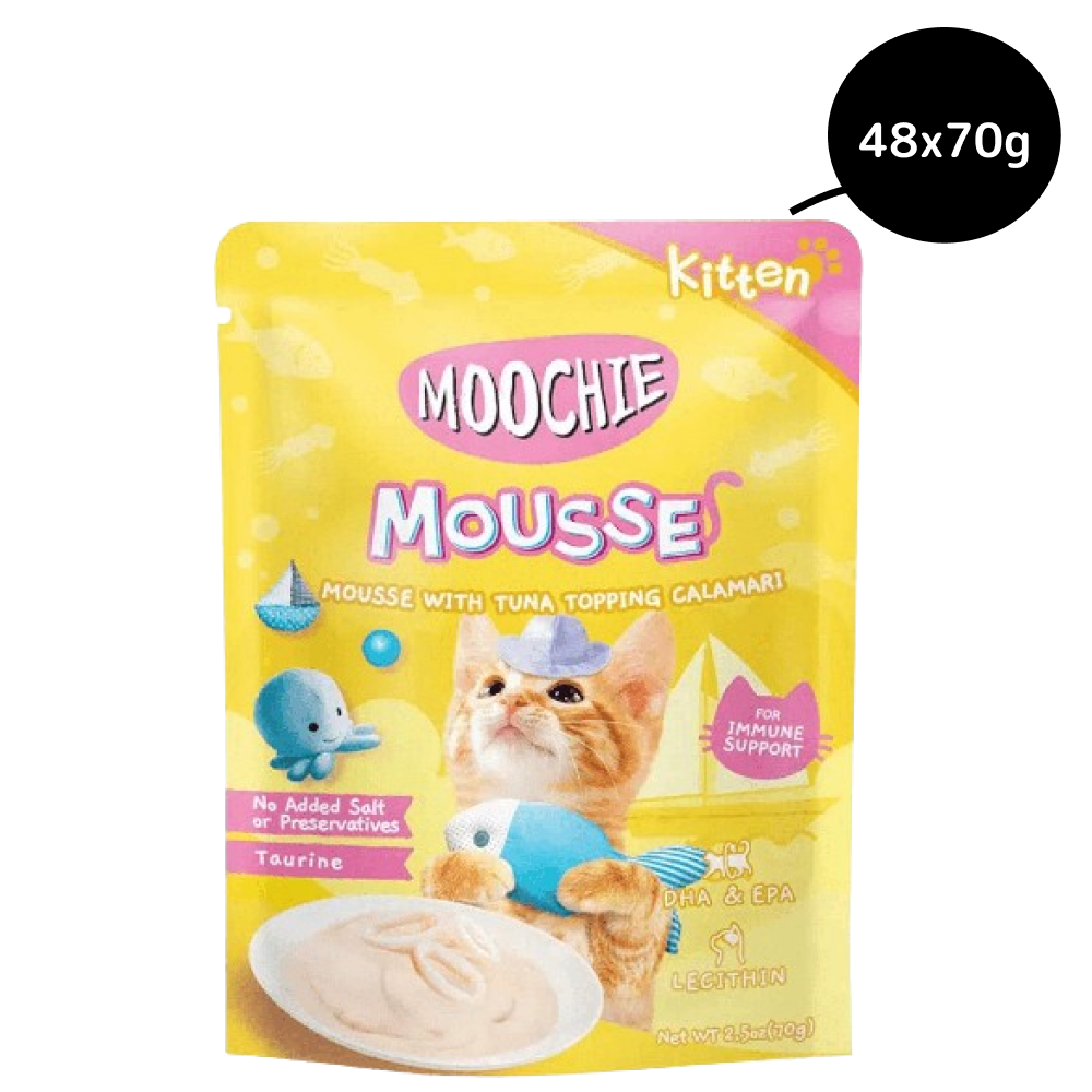 Moochie Mousse with Tuna Topping Calamari Cat Treats image 9