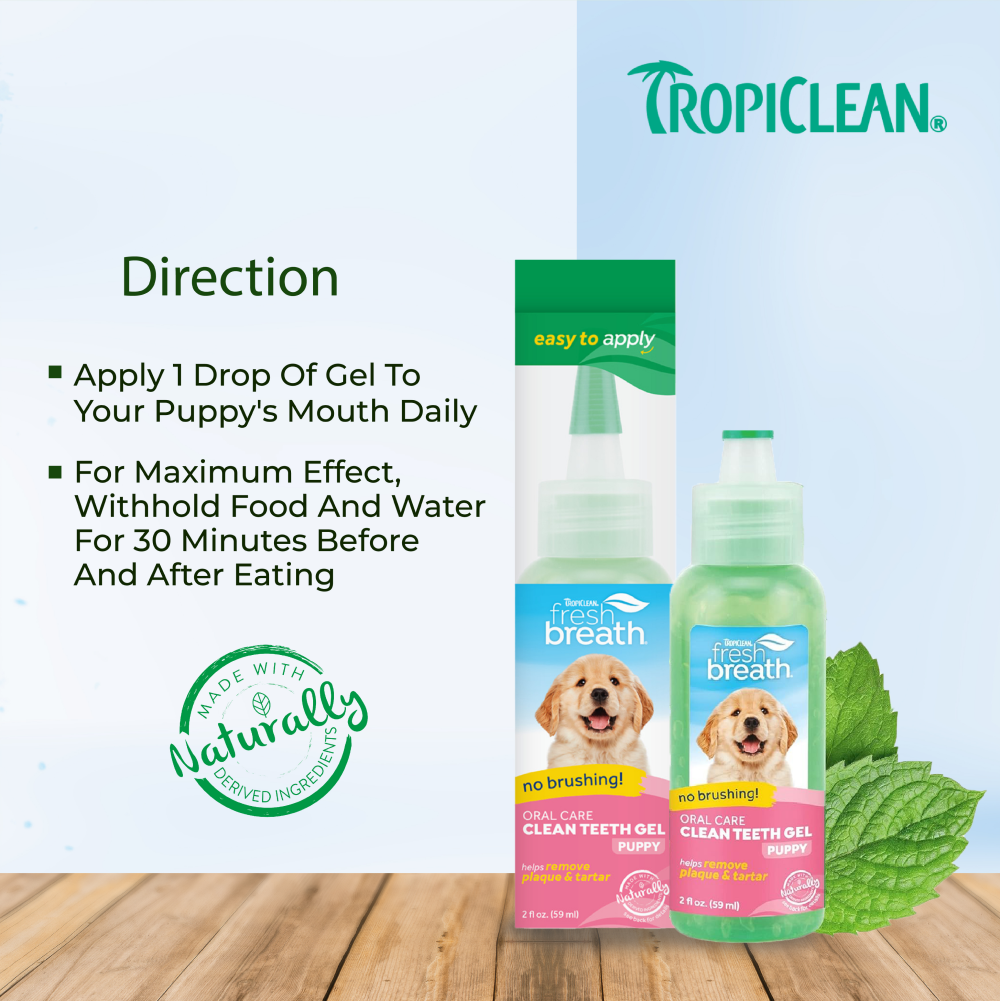 Tropiclean Fresh Breath Puppy Clean Teeth Gel for Dogs image 2