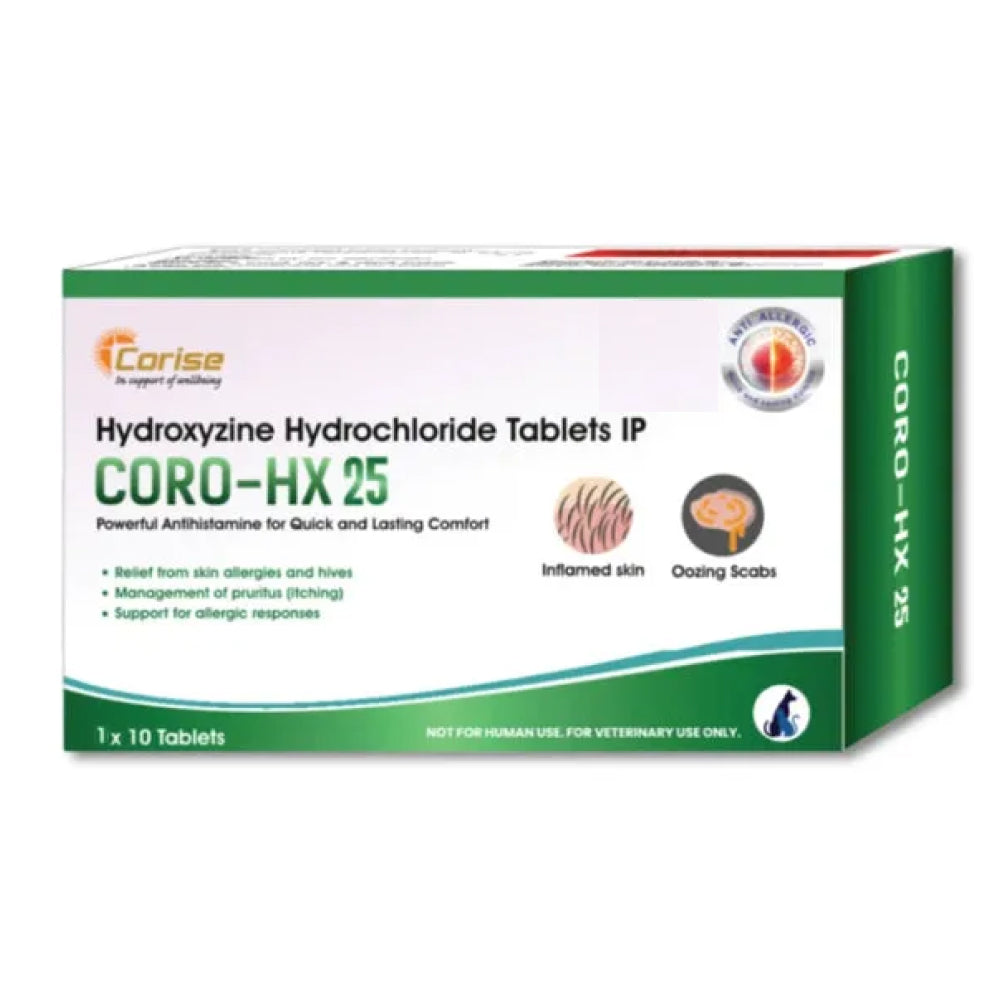 Corise Coro HX 25mg Tablet (Hydroxyzine Hydrochloride) for Dogs and Cats image 2