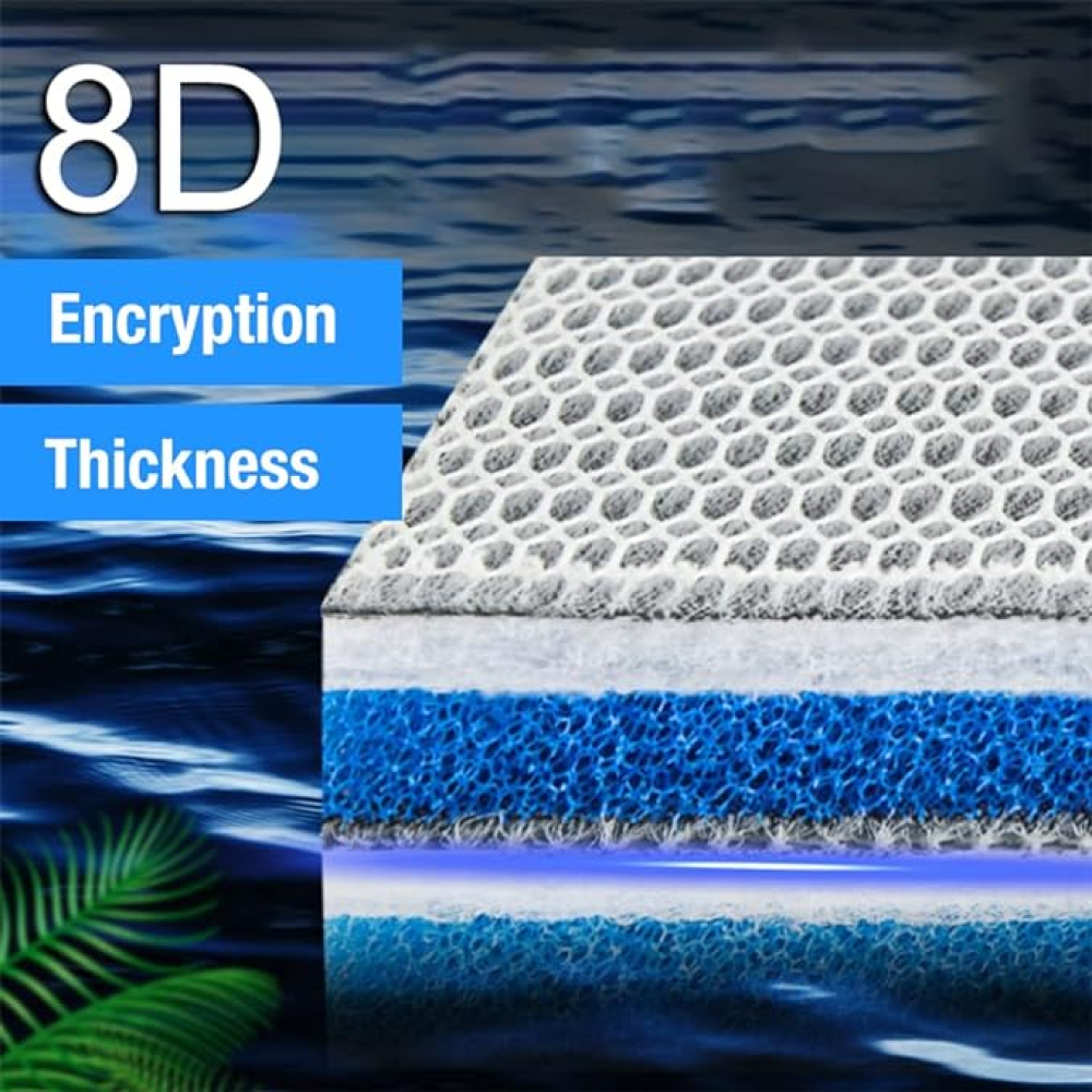 QPets 8 Layer High Density Reusable Aquarium Filter for Fish image 2