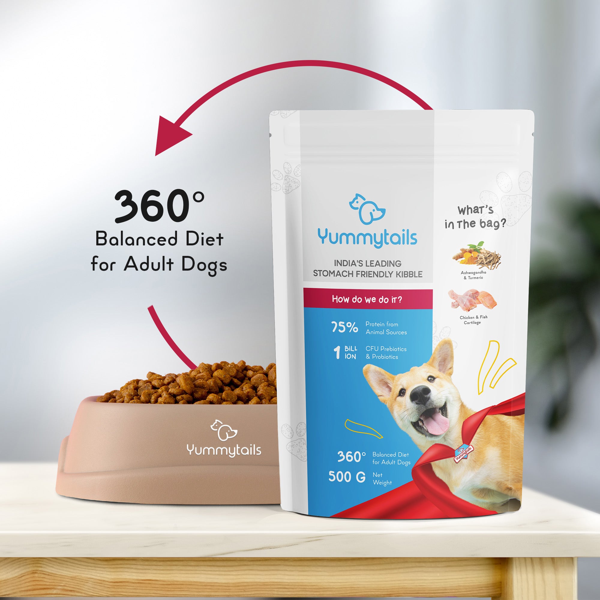 Yummytails Chicken and Fish Premium Adult Medium and Large Dog Dry Food image 9