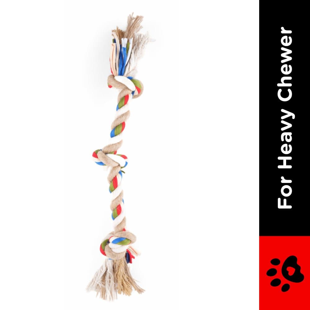 Barkbutler x Fofos Flossy Three Knots Rope Toy For Dogs image 2