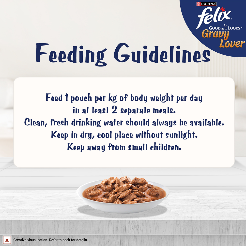 Purina Felix Gravy Lover Chicken Chunks Adult Complete and Balanced Cat Wet Food image 3