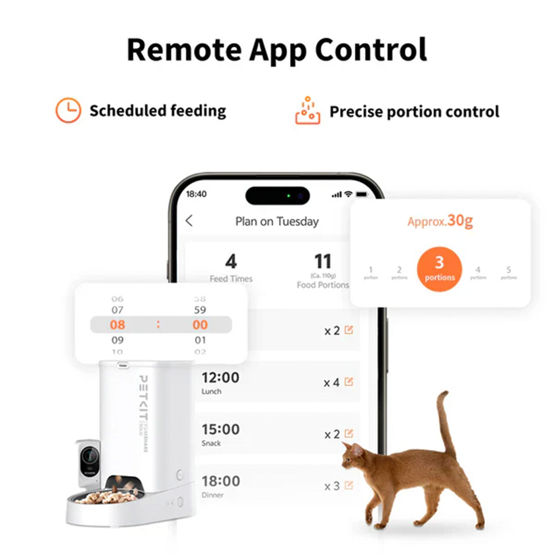 Petkit YumShare Solo Automatic 2.4G WiFi Food Dispenser with HD Camera for Dogs and Cats image 9