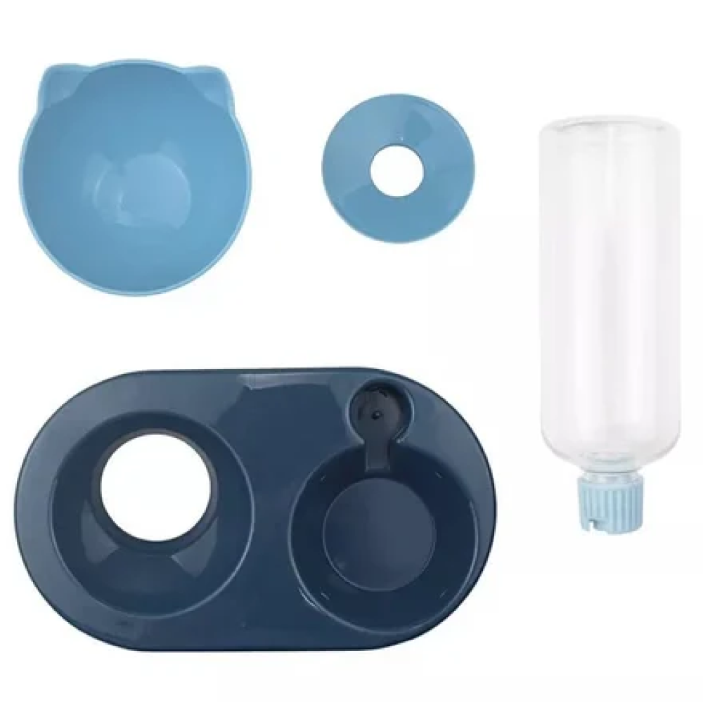 PetGains 2 in 1 Automatic Food and Water Dispenser for Dogs and Cats (Blue) image 2