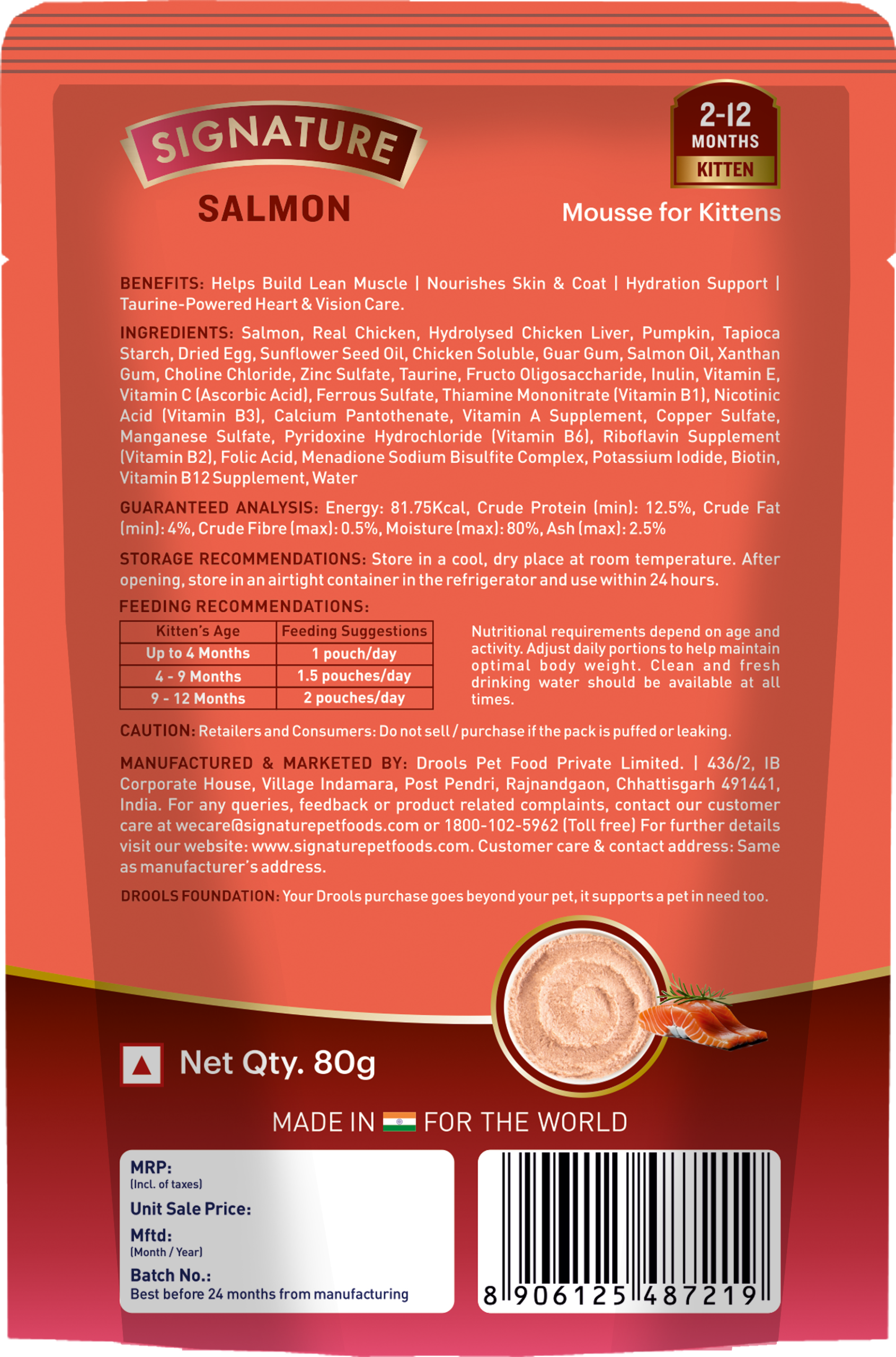 Signature Grain Zero Salmon Mousse Kitten Cat Wet Food image 2