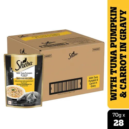 Sheba Tuna Pumpkin & Carrot In Gravy Rich Premium Adult Fine Cat Wet Food image 5
