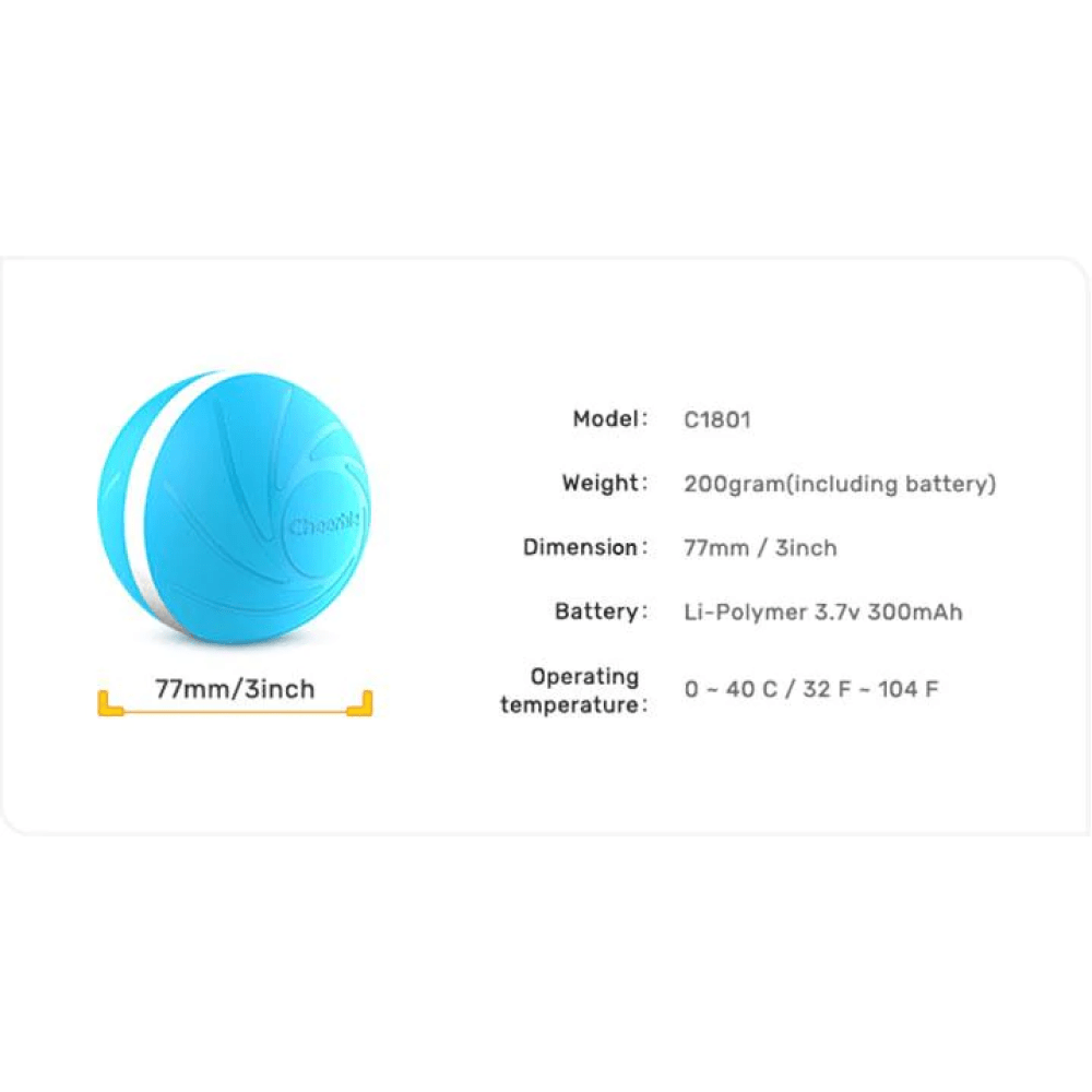 Cheerble Wicked Ball Interactive Toy for Dogs (Blue) image 4