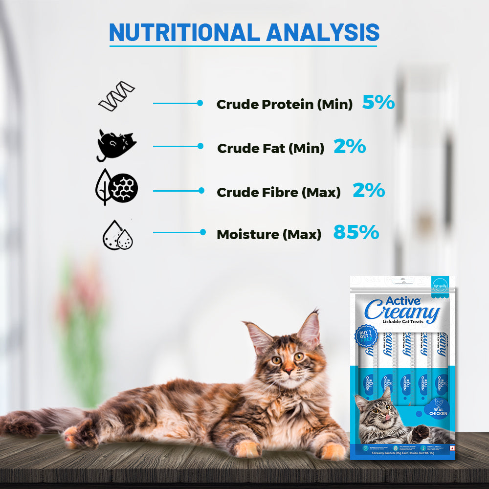 Active Lickable Real Chicken Creamy Cat Treats (Buy 1 Get 1) image 4
