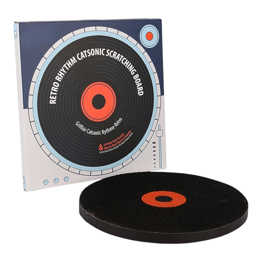 Talking Dog Club Vynil Scratcher Toy for Cats (Black)