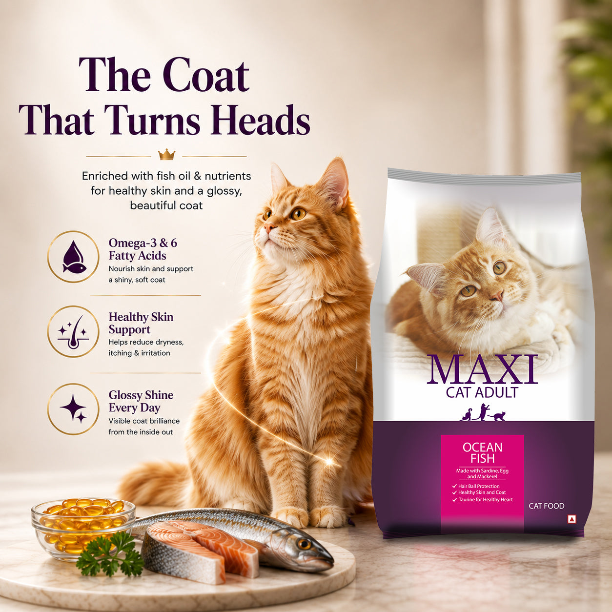 Maxi Adult Ocean Fish Adult Dry Cat Food image 6