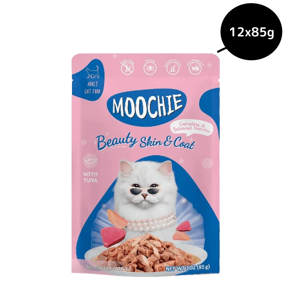 Moochie Tuna Grain Free Beauty Skin & Coat Adult Cat Wet Food image 7