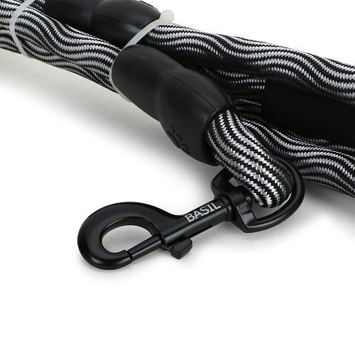 Basil Rope Leash for Dogs (Black/Gray) image 3