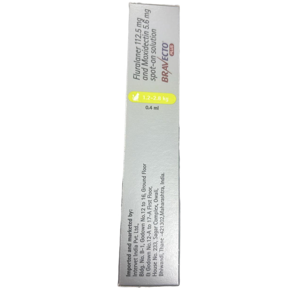 MSD Animal Health Bravecto 112.5mg (Fluralaner) Spot On Solution for Small Cats & Kittens (1 tube) image 3