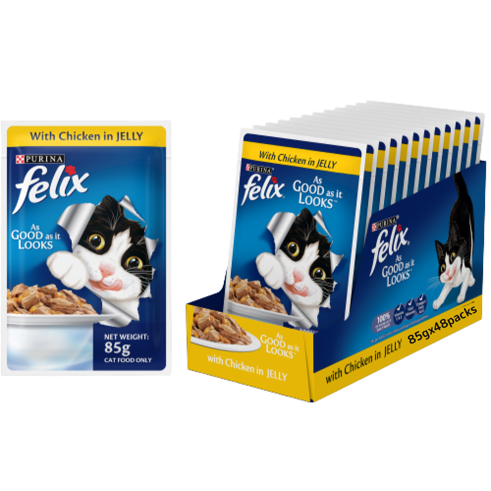 Purina Felix with Chicken in Jelly Complete and Balanced Adult Cat Wet Food image 10