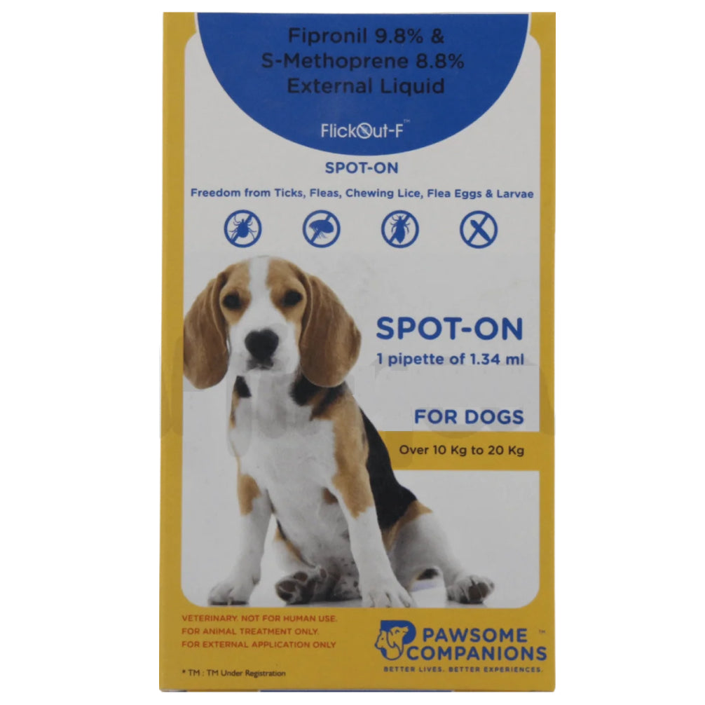 Scientific Remedies FlickOut F Spot On for Medium Dogs of 10 to 20kg