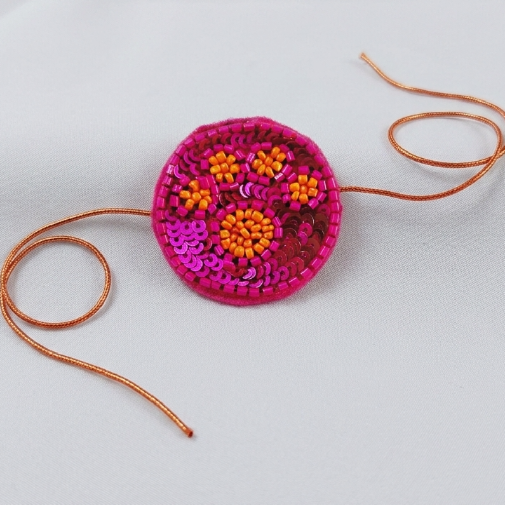 Skatrs Blossom Bond Pet Rakhi for Dogs & Cats (Pink and Orange)