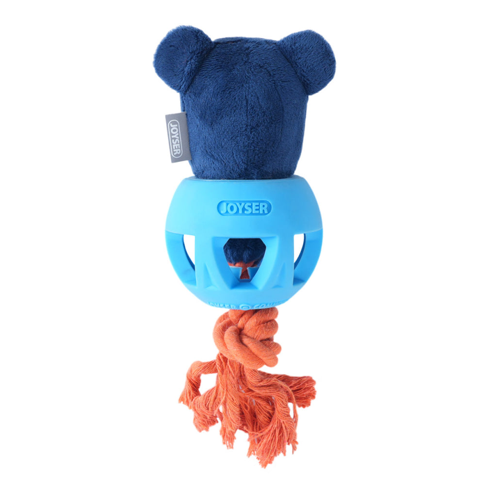 Joyser Cageball Rubber Ball with Bear for Dogs (Dark Blue) image 2