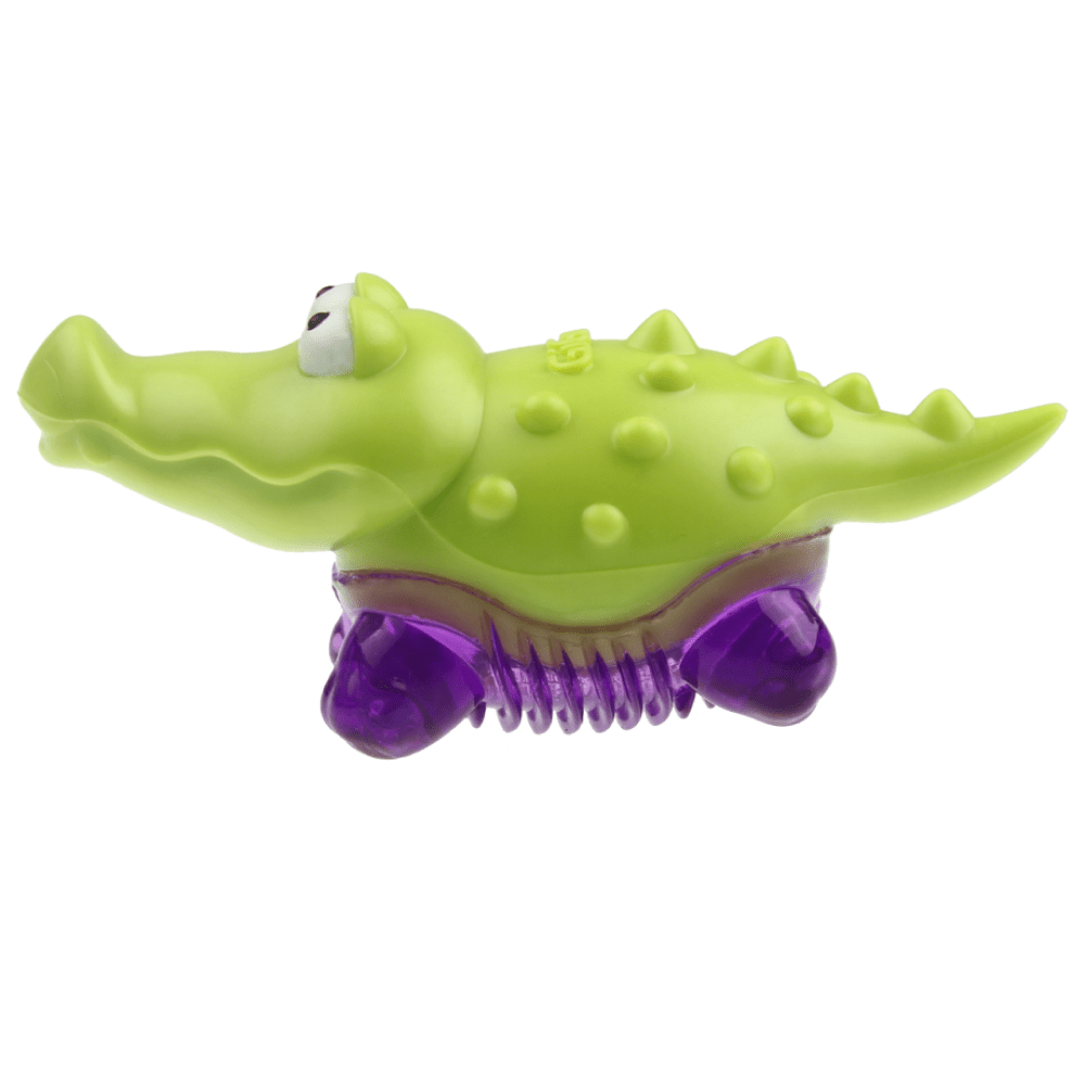 GiGwi Suppa Puppa Alligator Toy for Dogs (Green/Purple) image 3