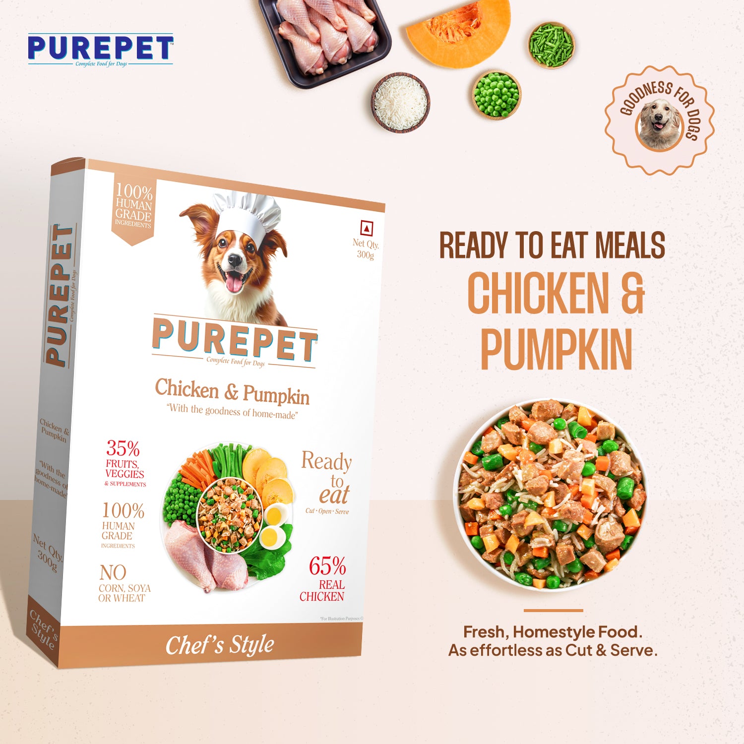 Purepet Chicken and Pumpkin Fresh Food for Dogs image 7