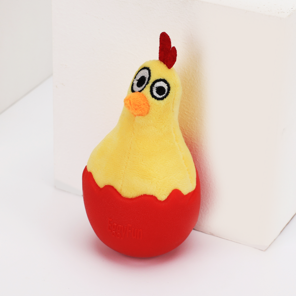 Skatrs Chicken in Egg Wobble Toy for Dogs image 1