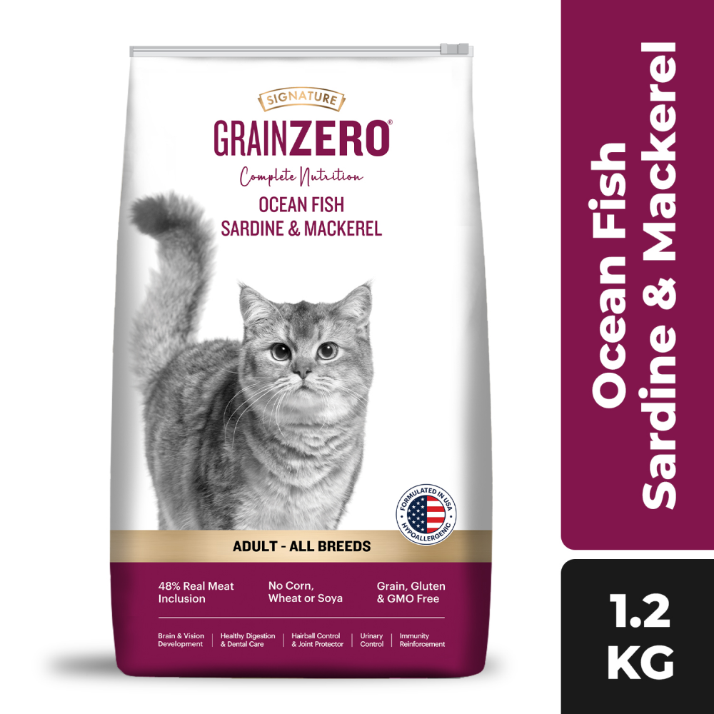 FG - Signature Grain Zero Ocean Fish, Sardine and Mackerel Adult Cat Dry Food
