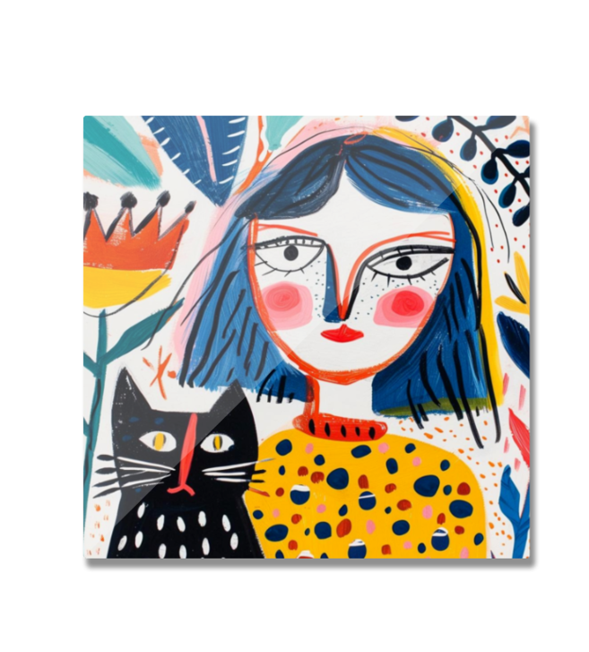 EverythingBoho Cat & Me Fridge Magnet